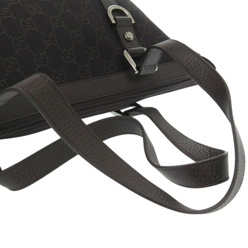 GUCCI Authentic Brown Leather Tote Bag - Picture 5 of 11